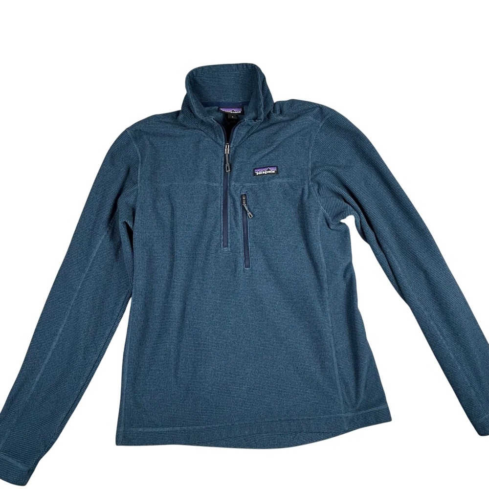 Patagonia Men's Oakes Quarter Zip Fleece Pullover Blue Size Small
